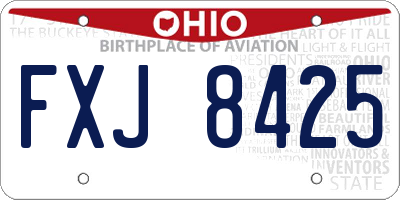 OH license plate FXJ8425