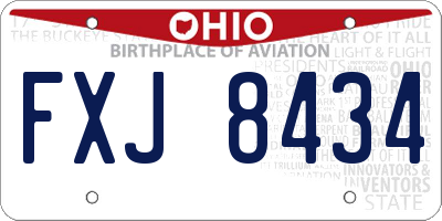 OH license plate FXJ8434