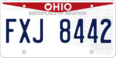 OH license plate FXJ8442
