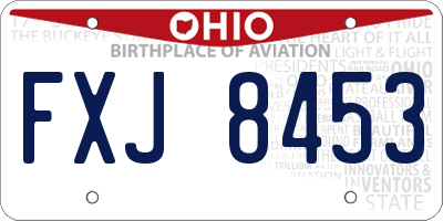 OH license plate FXJ8453