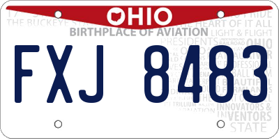 OH license plate FXJ8483