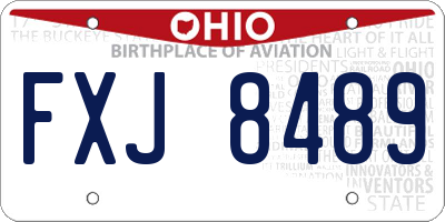 OH license plate FXJ8489