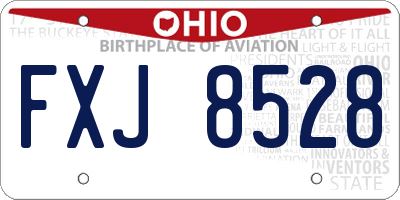 OH license plate FXJ8528