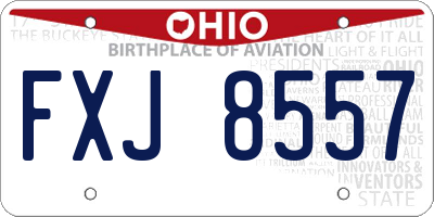 OH license plate FXJ8557