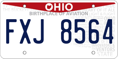 OH license plate FXJ8564