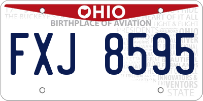 OH license plate FXJ8595