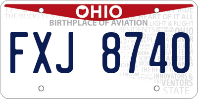 OH license plate FXJ8740
