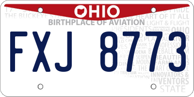 OH license plate FXJ8773