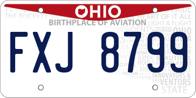 OH license plate FXJ8799