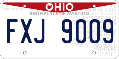 OH license plate FXJ9009