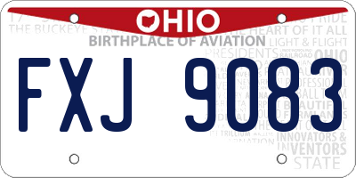 OH license plate FXJ9083