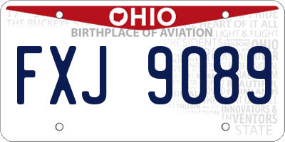OH license plate FXJ9089