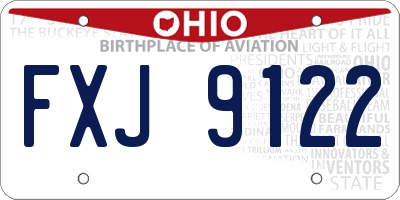 OH license plate FXJ9122