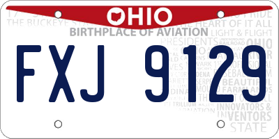 OH license plate FXJ9129