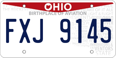 OH license plate FXJ9145