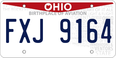 OH license plate FXJ9164