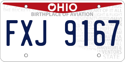 OH license plate FXJ9167