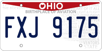 OH license plate FXJ9175