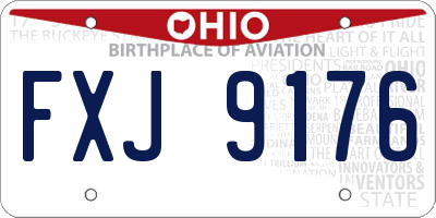 OH license plate FXJ9176
