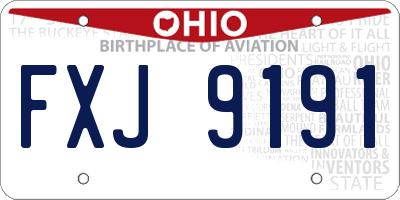 OH license plate FXJ9191