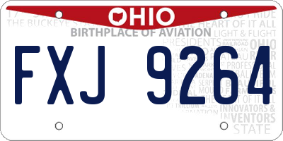 OH license plate FXJ9264