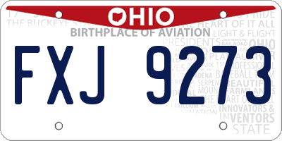 OH license plate FXJ9273