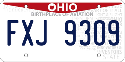 OH license plate FXJ9309