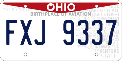 OH license plate FXJ9337