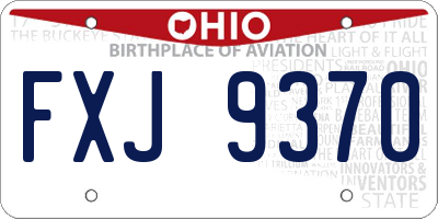 OH license plate FXJ9370