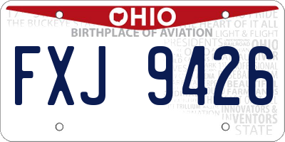 OH license plate FXJ9426