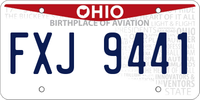 OH license plate FXJ9441