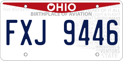 OH license plate FXJ9446