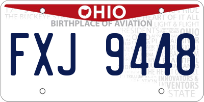 OH license plate FXJ9448