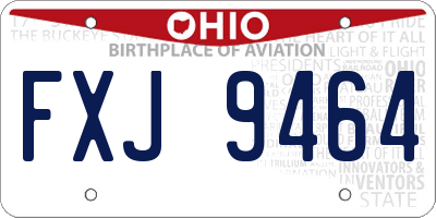 OH license plate FXJ9464