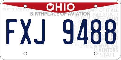 OH license plate FXJ9488