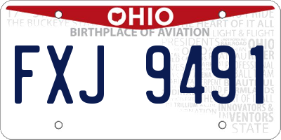 OH license plate FXJ9491