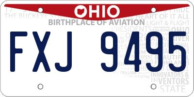OH license plate FXJ9495