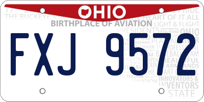 OH license plate FXJ9572