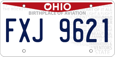 OH license plate FXJ9621