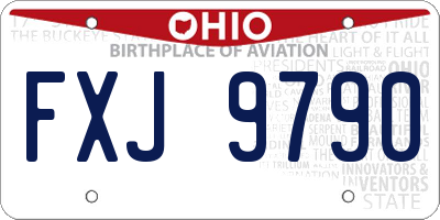 OH license plate FXJ9790