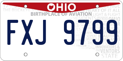 OH license plate FXJ9799