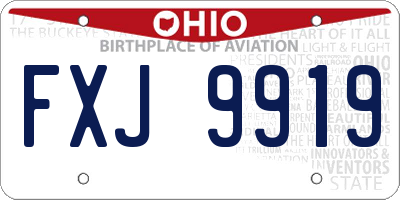 OH license plate FXJ9919