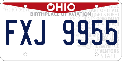 OH license plate FXJ9955