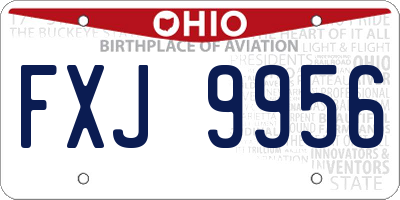 OH license plate FXJ9956