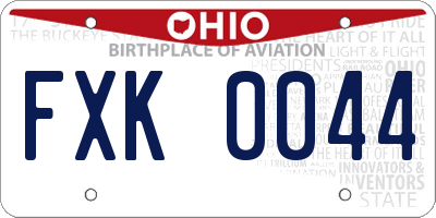 OH license plate FXK0044