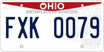 OH license plate FXK0079
