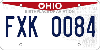 OH license plate FXK0084