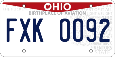 OH license plate FXK0092