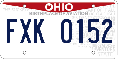 OH license plate FXK0152