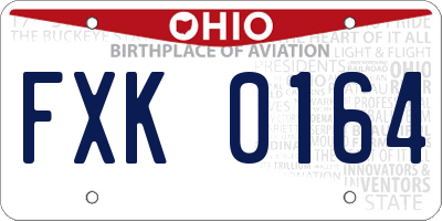 OH license plate FXK0164